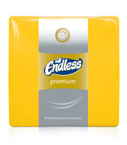 ENDLESS PAPER NAPKINS PREMIUM YELLOW 50PCS