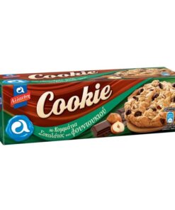 ΑΛΛΑΤΙΝΗ COOKIES ΜΕ ΚΟΜΜΑΤΙΑ ΣΟΚΟΛΑΤΑΣ ΚΑΙ ΦΟΥΝΤΟΥΚΙΟΥ 175gr