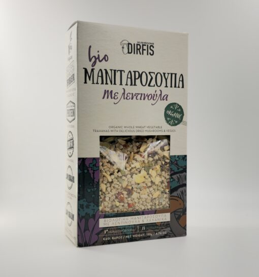 DIRFIS BIO WHOLE WHEAT VEGATABLE TRAHANAS WITH DRIED MUSHROOMS & VEGGIES 135gr