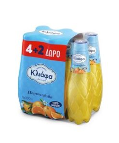 ΚΛΙΑΦΑ ΠΟΡΤΟΚΑΛΑΔΑ ΧΩΡΙΣ ΑΝΘΡΑΚΙΚΟ 6X330ml