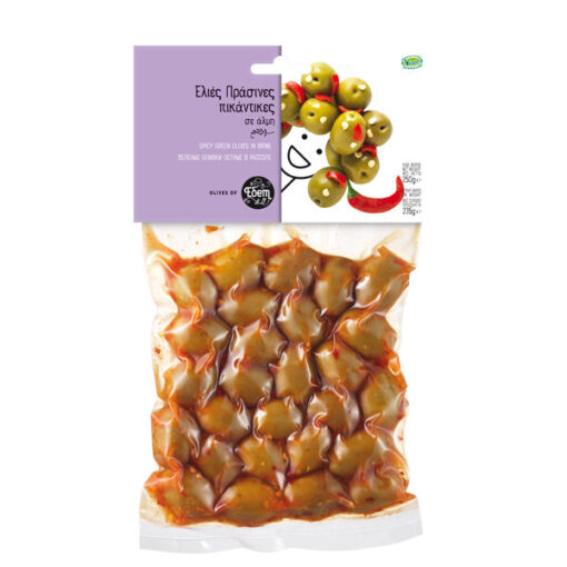 EDEM SPICY GREEN OLIVES IN VACCUM 200gr