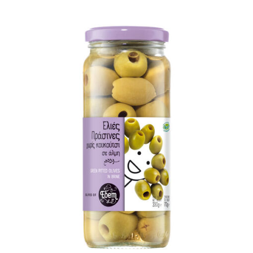 EDEM GREEN PITTED OLIVES IN BRINE 330gr